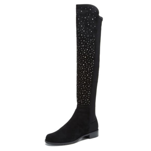 Stuart Weitzman 5050 Suede Embellished Studded Over The Knee Tall Boots size 7.5 - Picture 13 of 13